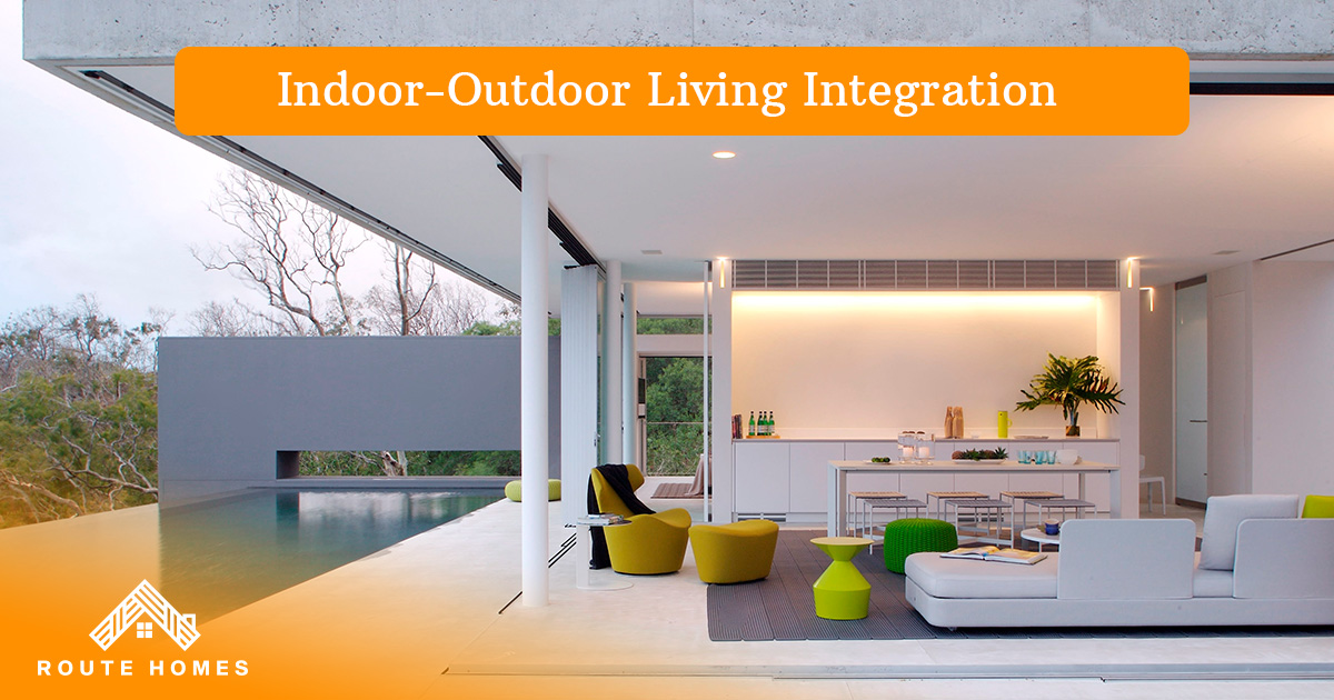Custom Home Design Trends for Toronto in 2026 | Updated 4 Living room opening onto an outdoor patio and pool
