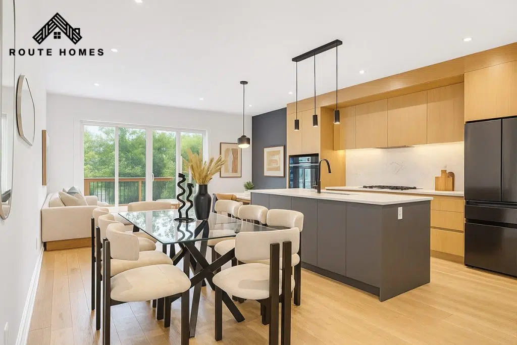 Bright modern renovated home interior representing Route Homes’ renovation services in Vaughan.