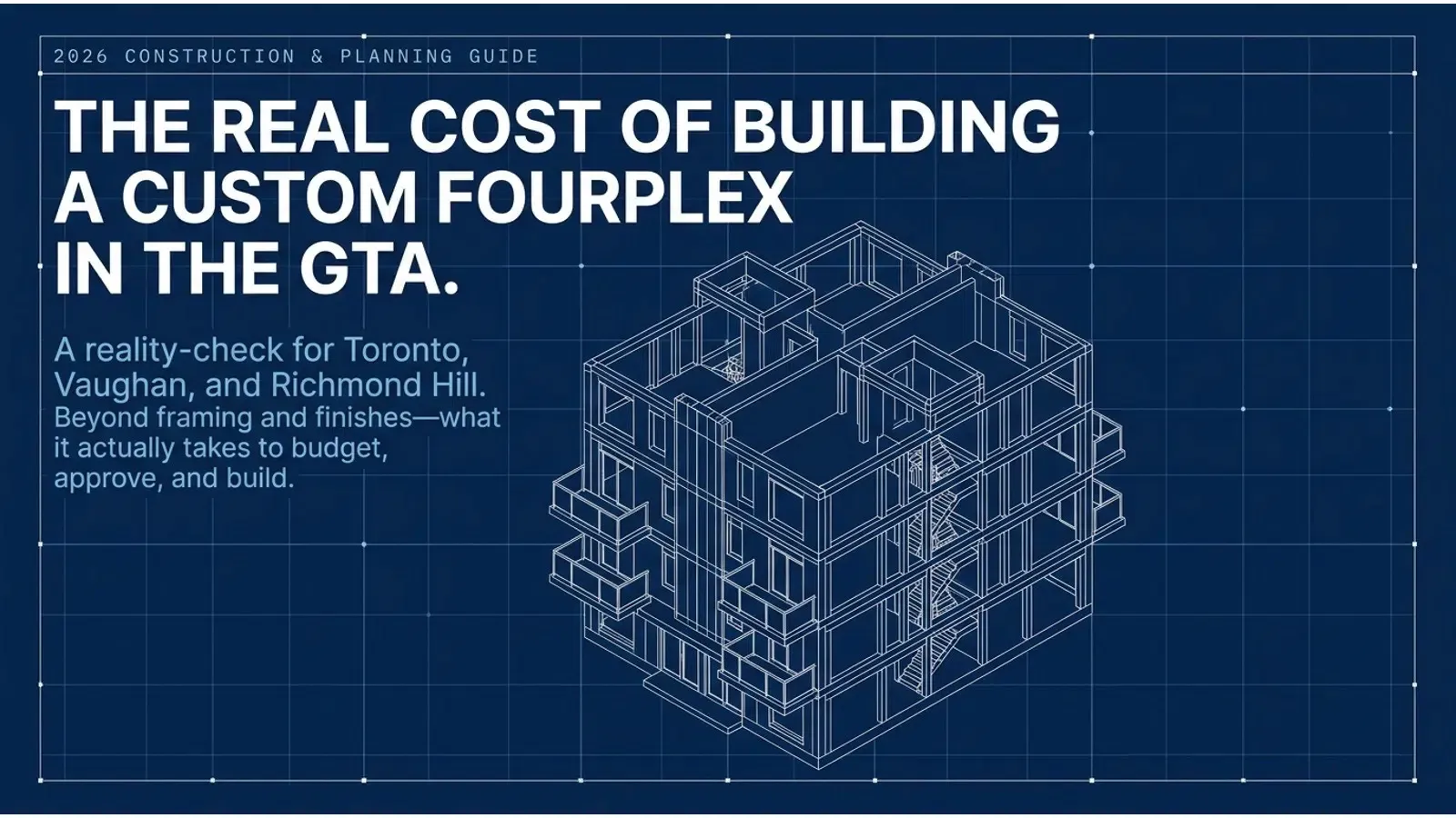 The Real Cost of Building a Custom Fourplex in Toronto 1 The Real Cost of Building a Custom Fourplex in the GTA